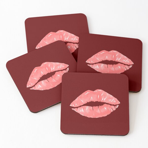 Item preview, Pink and Black Lipstick Stain Pattern designed and sold by Rumiredwin.