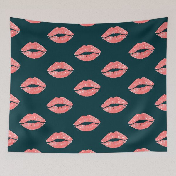 Item preview, Pink and Black Lipstick Stain Pattern designed and sold by Rumiredwin.