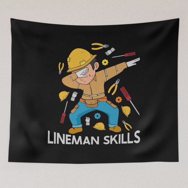 Item preview, Dabbing Lineman Skills Gift Father Men Lineman designed and sold by DSWShirts.