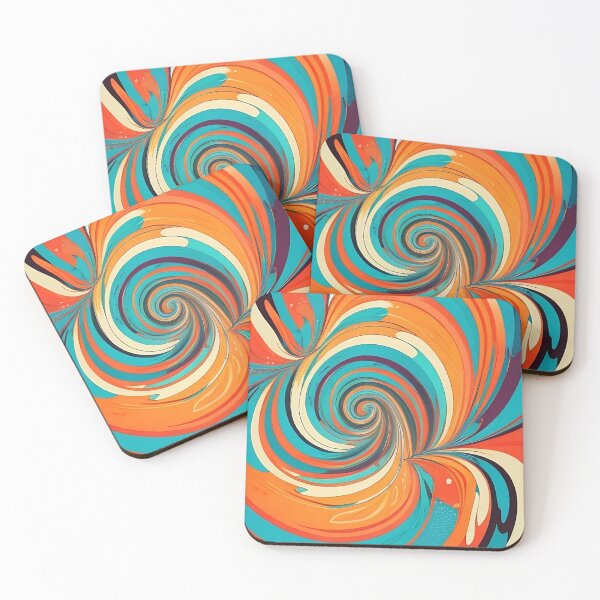 Item preview, Retro Color swirls pattern designed and sold by GracefulGems.