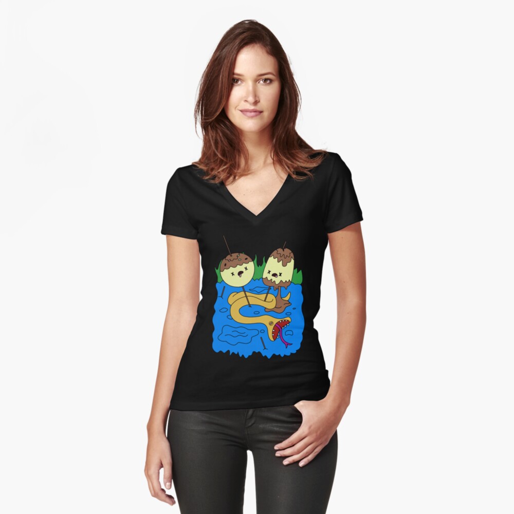 Item preview, Tailliertes T-Shirt mit V-Ausschnitt designed and sold by JayBecke13.