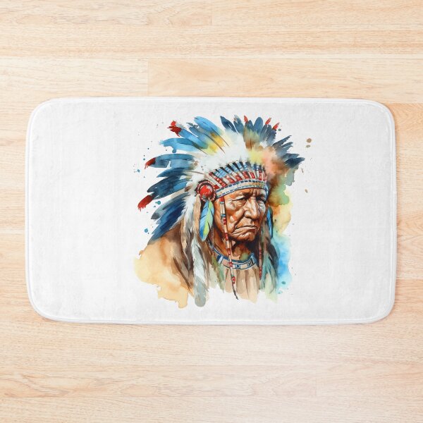 Item preview, An aged native american chief with headdress  designed and sold by TirrellColister.