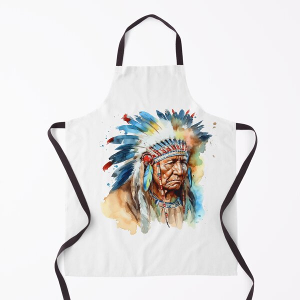 Item preview, An aged native american chief with headdress designed and sold by TirrellColister.