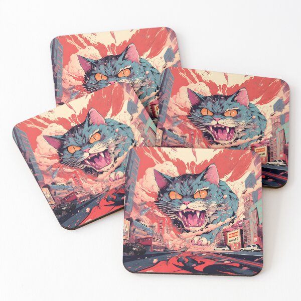 Item preview, Feline Fury Over Cityscape designed and sold by Felix Tanner.