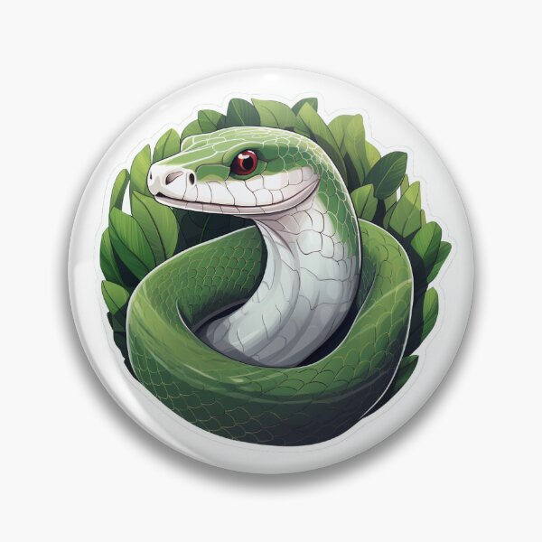 Item preview, Green snake in leafs designed and sold by Forest Alchemist.