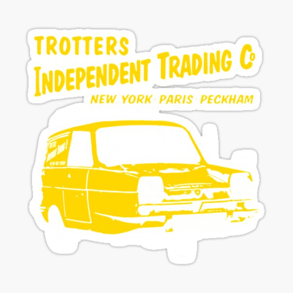 Trotters Independent Trading stickers printed on white vinyl X 3 (41mm)