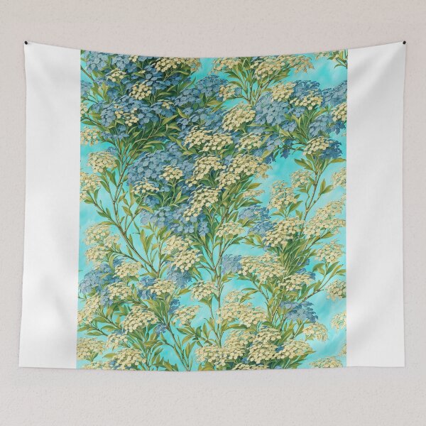 Item preview, Midsummer Yellow Blue Floral Pattern designed and sold by Nyam-NyamMerch.