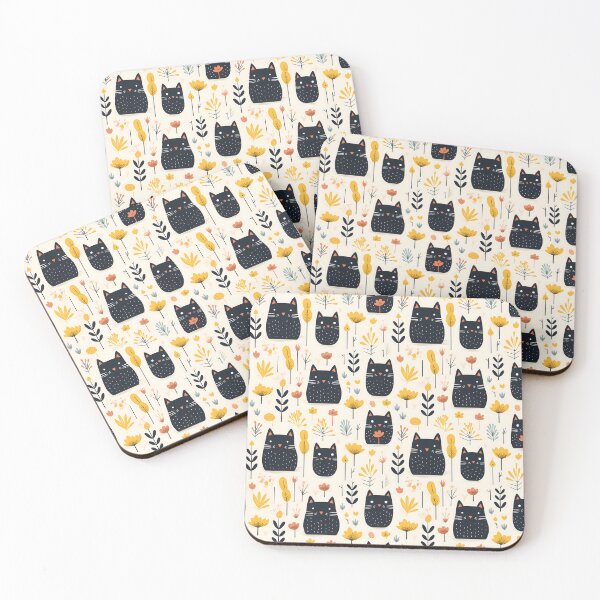Item preview, Cute Cat Pattern (Tile Type) designed and sold by treasure-vi.