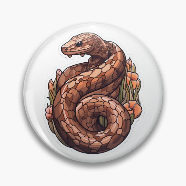 Item preview, Brown snake in flowers designed and sold by Forest Alchemist.