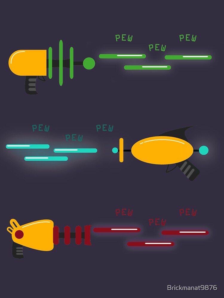 "Pew Pew Pew Laser Blasters" Tshirt by Brickmanat9876 Redbubble