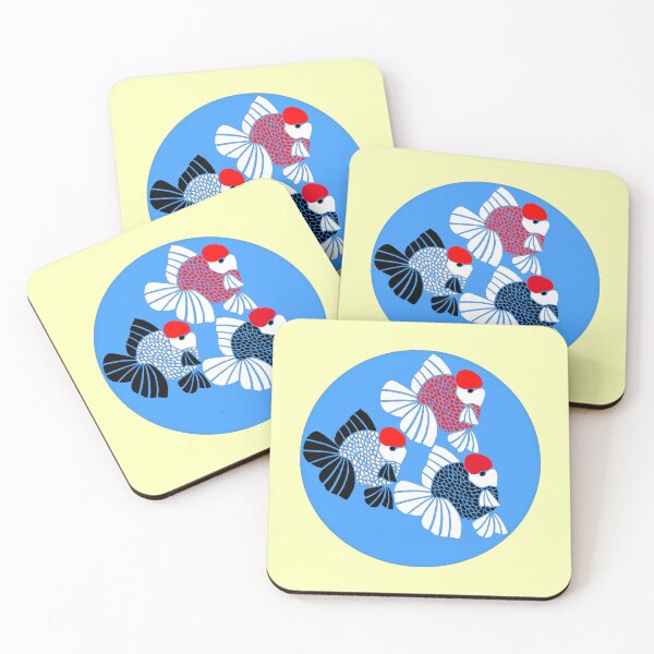 Item preview, Gorra roja Rojo Blanco Negro Oranda Goldfish en azul 71223C designed and sold by Nosnah.