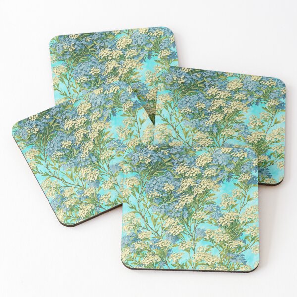Item preview, Midsummer Yellow Blue Floral Pattern designed and sold by Nyam-NyamMerch.