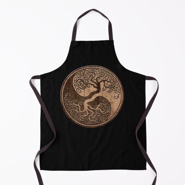 Item preview, Rough Wood Grain Effect Tree of Life Yin Yang designed and sold by GustMurphy.