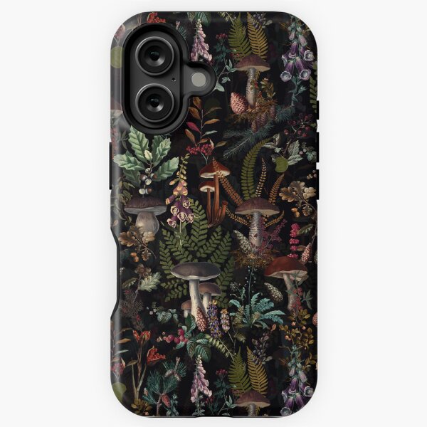 Item preview, Vintage Mysterious Mushrooms Forest Botanical Botanical Night Garden Pattern NightGarden  designed and sold by UtArt.