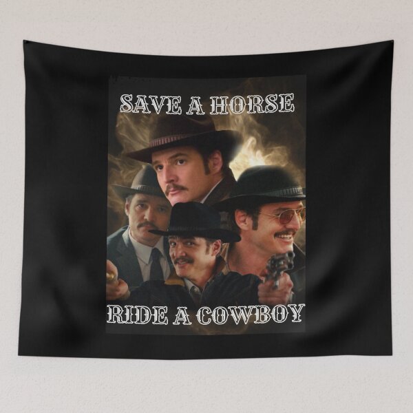 Item preview, save a horse ride a cowboy pedro pascal  designed and sold by GustMurphy.