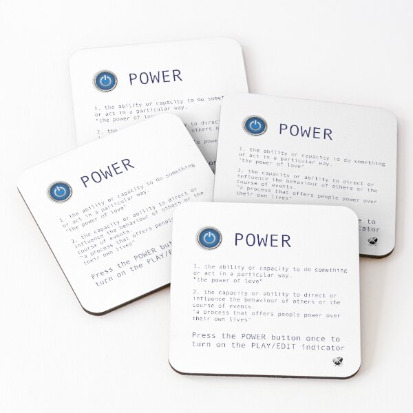 Item preview, Power Button Illustration with Funny Inscription designed and sold by Alexandra Kueny.