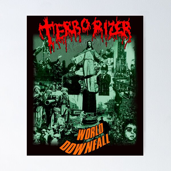 Item preview, World Downfall by Terrorizer Classic Old School Death Grind Metal designed and sold by CapuGrenier.