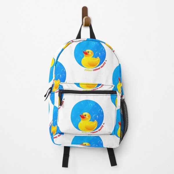 Item preview, Yellow rubber duck figure in a circle with soap bubbles designed and sold by Alexandra Kueny.