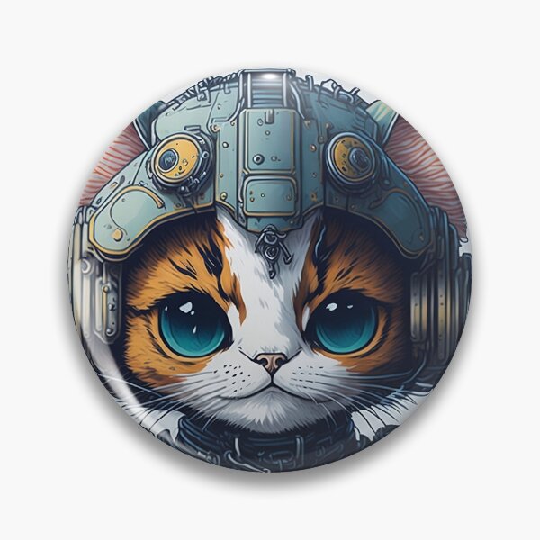Item preview, Orange cat wearing space helmet designed and sold by LadyPinkShop.