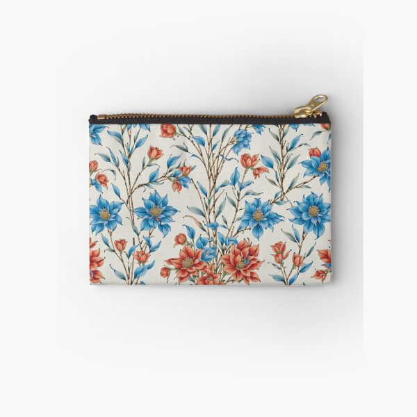 Item preview, Red Blue Flower Pattern designed and sold by Nyam-NyamMerch.
