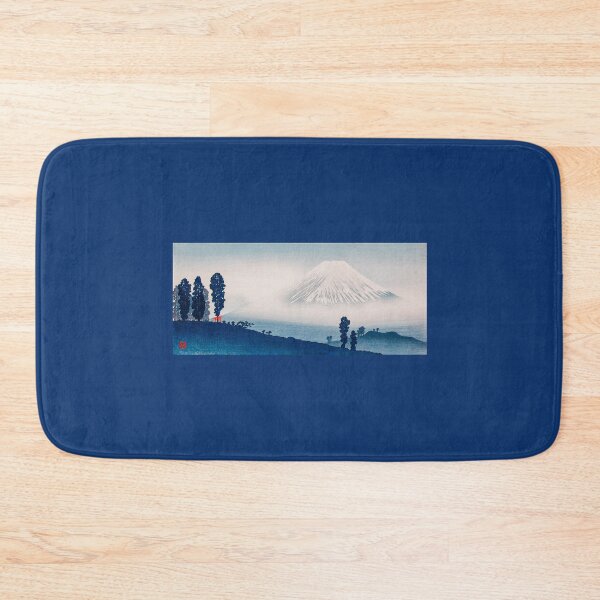 Item preview, Japanese Mt Fuji, hokusai, Japanese Mount Fuji, Japanese vintage landscape, woodblock aesthetic/ blue white red designed and sold by SoloAutenica.