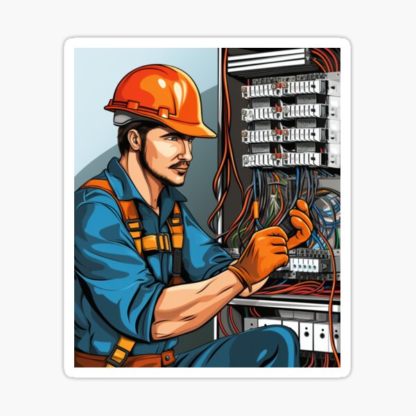 Item preview, Electrician job designed and sold by Mateusz Majcherek.