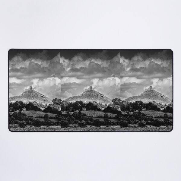 Item preview, St. Michael's Tower atop Glastonbury Tor, dramatic sky above. designed and sold by bailey-cooper.