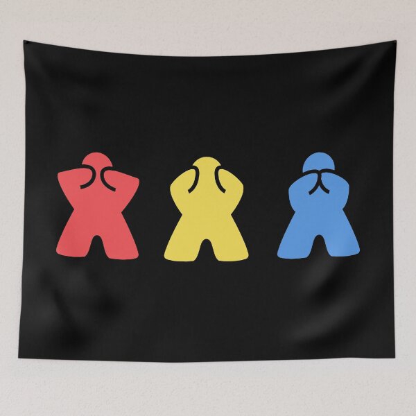 Item preview, Meeple Wise Monkeys Funny Board Game designed and sold by pixeptional.