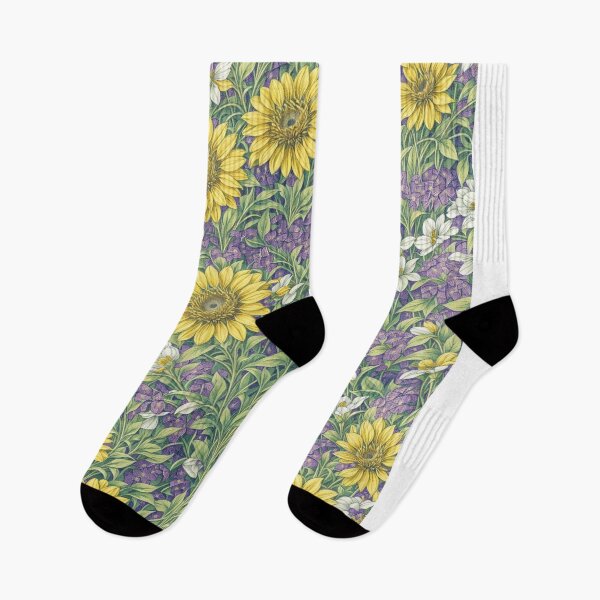 Item preview, Sun Flower and Lavender Pattern designed and sold by Nyam-NyamMerch.