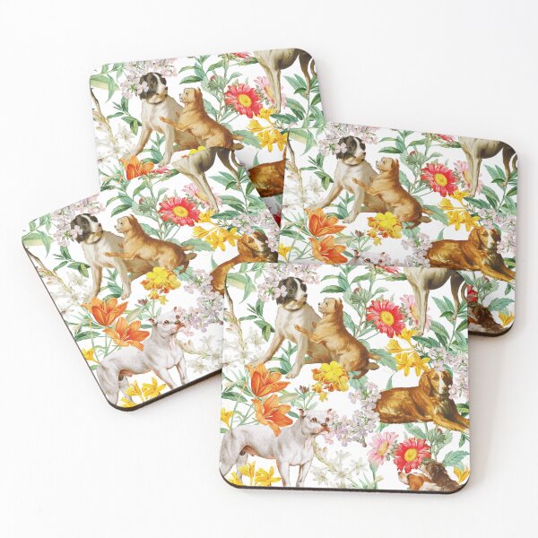 Item preview, Doggies and Florals designed and sold by Burcu Korkmazyurek.