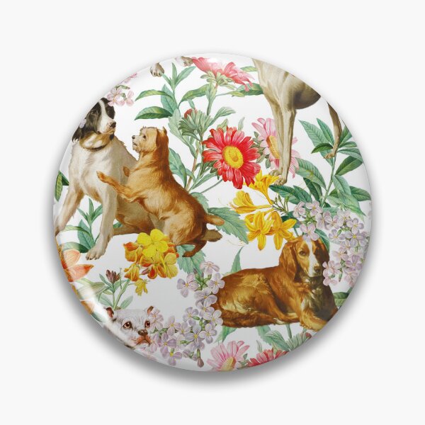 Item preview, Doggies and Florals designed and sold by Burcu Korkmazyurek.