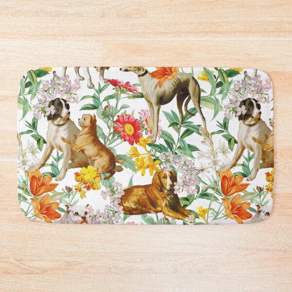 Item preview, Doggies and Florals designed and sold by Burcu Korkmazyurek.