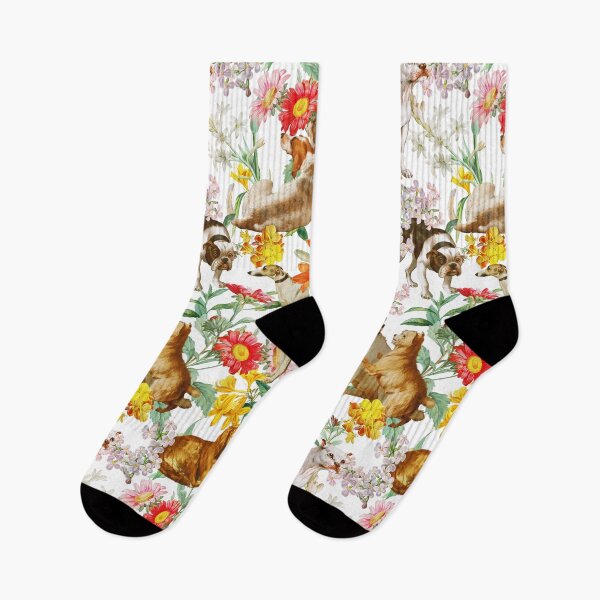 Item preview, Doggies and Florals designed and sold by Burcu Korkmazyurek.