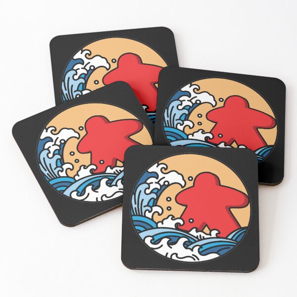 Item preview, Kanagawa Wave Meeple Board Game designed and sold by pixeptional.