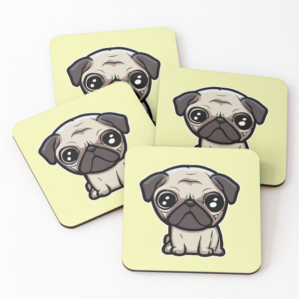 Item preview, cute Pug Sticker designed and sold by Koolzilla.