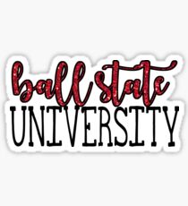 Ball State University Sparkle Sticker