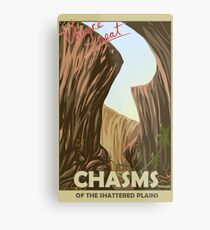 Chasms of the shattered plains travel poster Metal Print