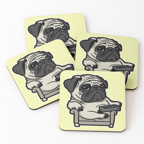 Item preview, love chilling cute Pug Sticker designed and sold by Koolzilla.