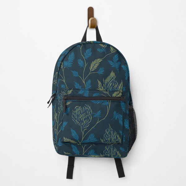 Item preview, Navy Blue and Golden Floral Pattern designed and sold by Cuddleblossom.