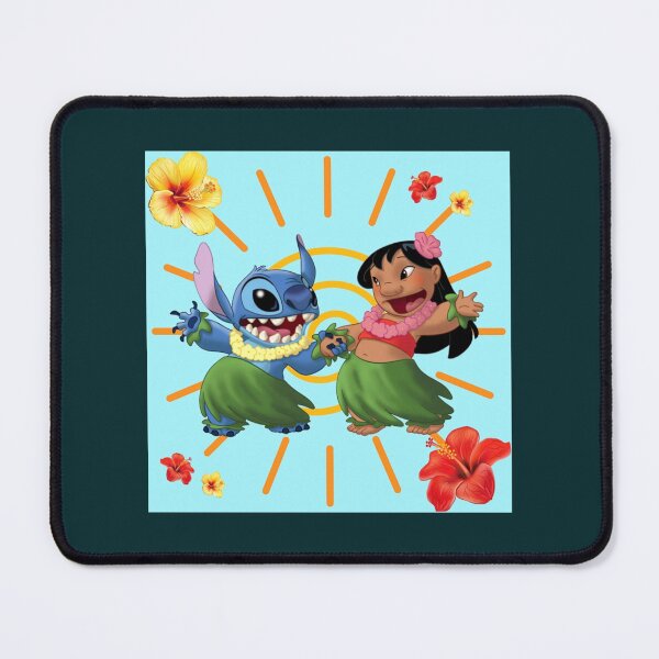 Item preview, Lilo and Stitch dancing with Hawaiian flowers designed and sold by JaxtonBosch.