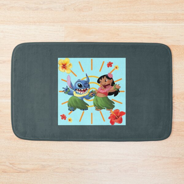 Item preview, Lilo and Stitch dancing with Hawaiian flowers designed and sold by JaxtonBosch.