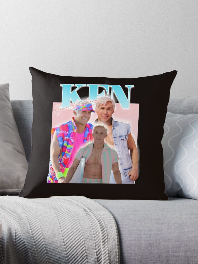 ryan gosling ken Throw Pillow for Sale by Flowerybliss