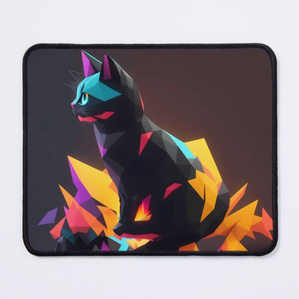 Item preview, 3D Vector Silhouette Cat: A Contemporary Twist on Feline Charm designed and sold by Blekarn.