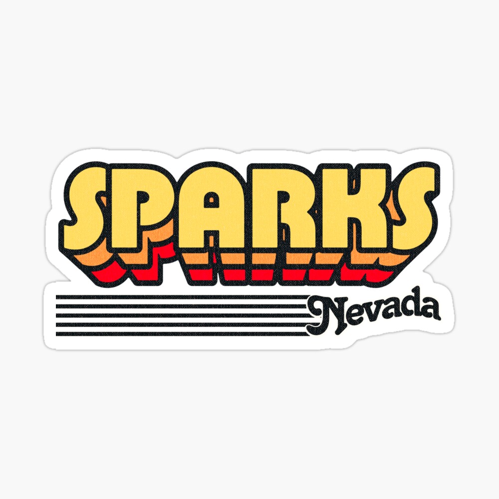 Sparks, Nevada | Retro Stripes Sticker