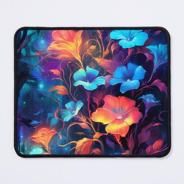 Item preview, Glowing hibiscus and garden painting 7 designed and sold by Art by Lilia.