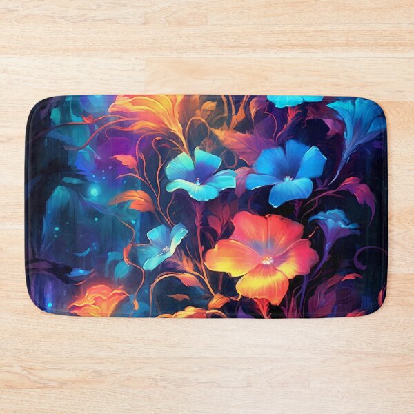 Item preview, Glowing hibiscus and garden painting 7 designed and sold by Art by Lilia.