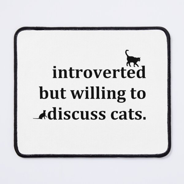 Item preview, introverted cat lover designed and sold by Skully's Creations.
