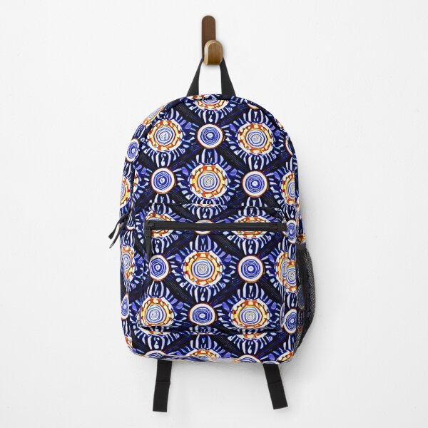 Item preview, Vibrant Harmony: Abstract Flower Design in Blue and Yellow designed and sold by mrtom414.