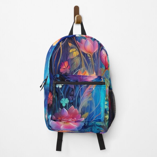 Item preview, Glowing hibiscus and garden painting 8 designed and sold by Art by Lilia.