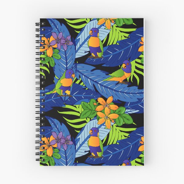 Item preview, Tropical Rainbow Lorikeets Bird Pattern designed and sold by HotHibiscus.